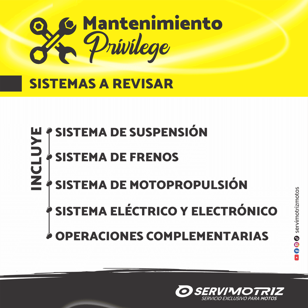Mantenimiento Privilege — pieza oficial 1