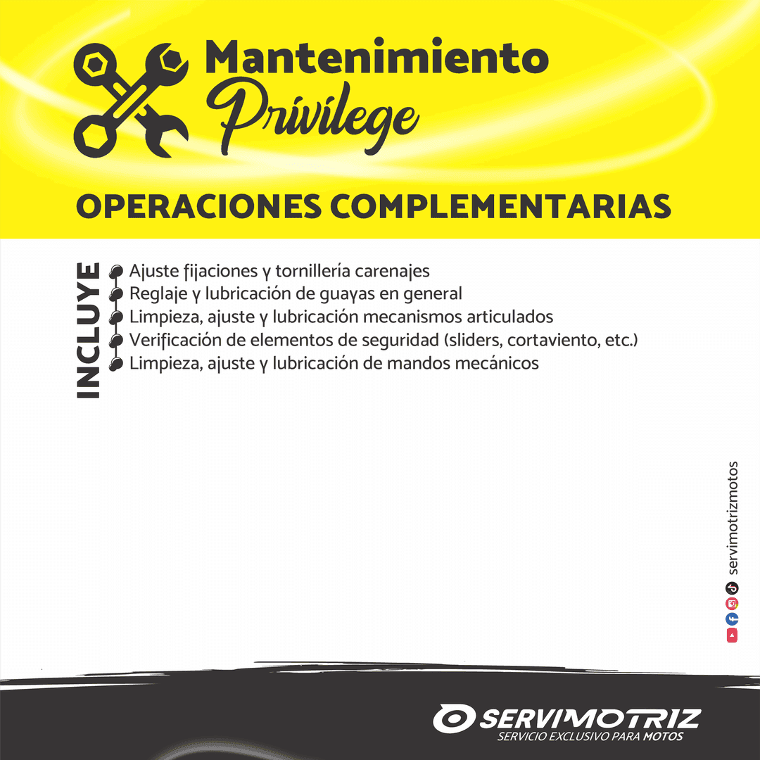 Mantenimiento Privilege — pieza oficial 6
