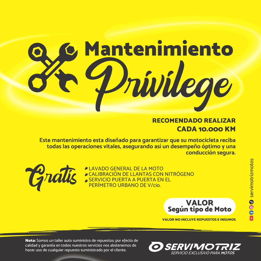 Mantenimiento Privilege — pieza oficial 7